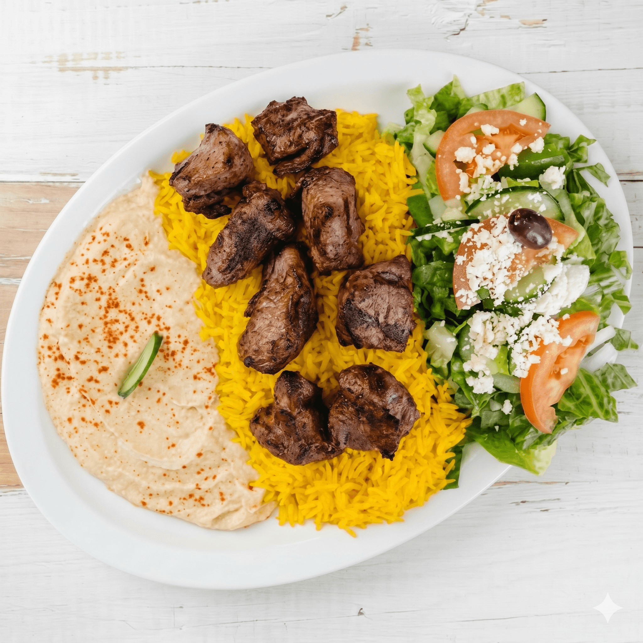 #9 Steak Kabob Plate