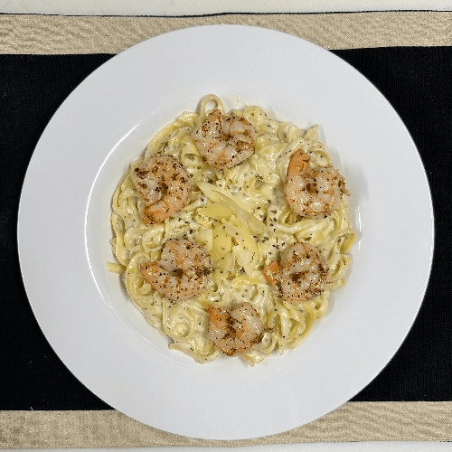 Fettuccine Alfredo With Shrimp