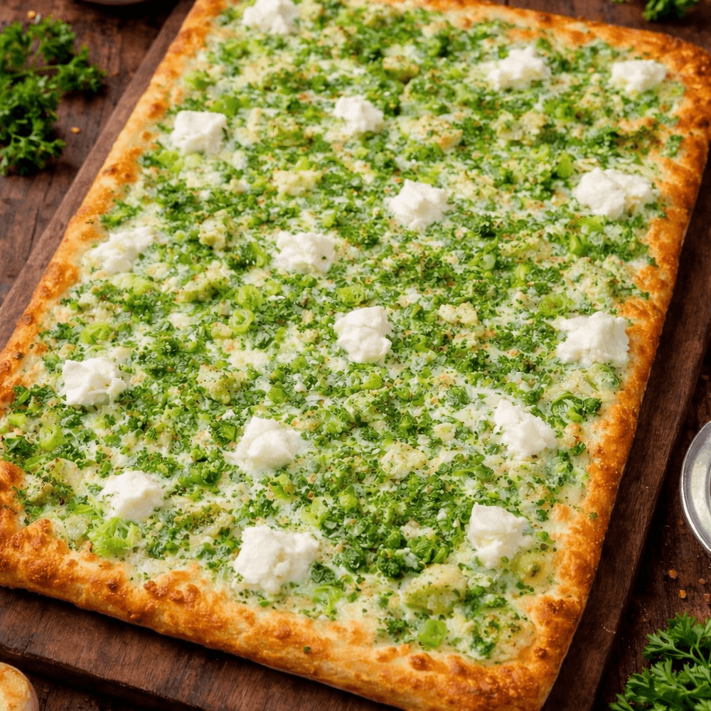 Sicilian White Broccoli Ricotta Pizza