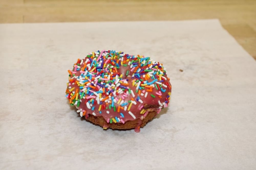 Brown Cake Pink Sprinkle