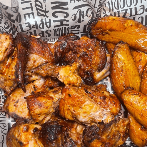 Half grilled chicken