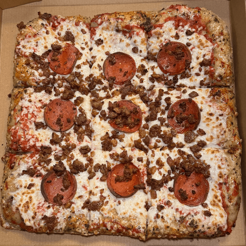 Detroit Style Meat Lovers Pizza