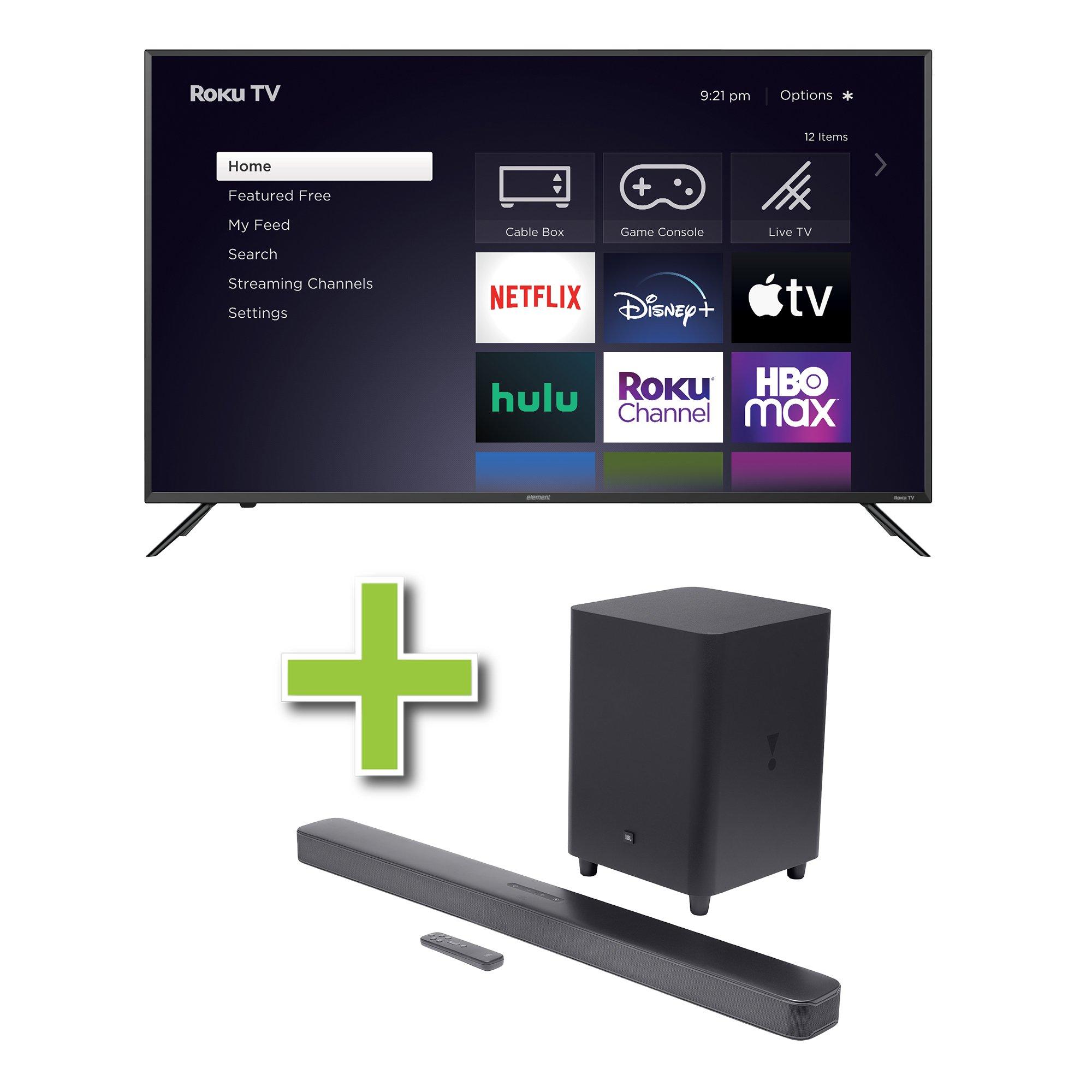 50" Element 4K Ultra HD Smart TV & JBL 5.1 ch Soundbar