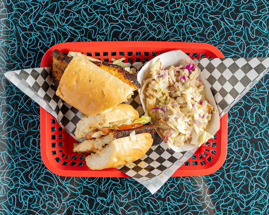 Fried catfish po boy