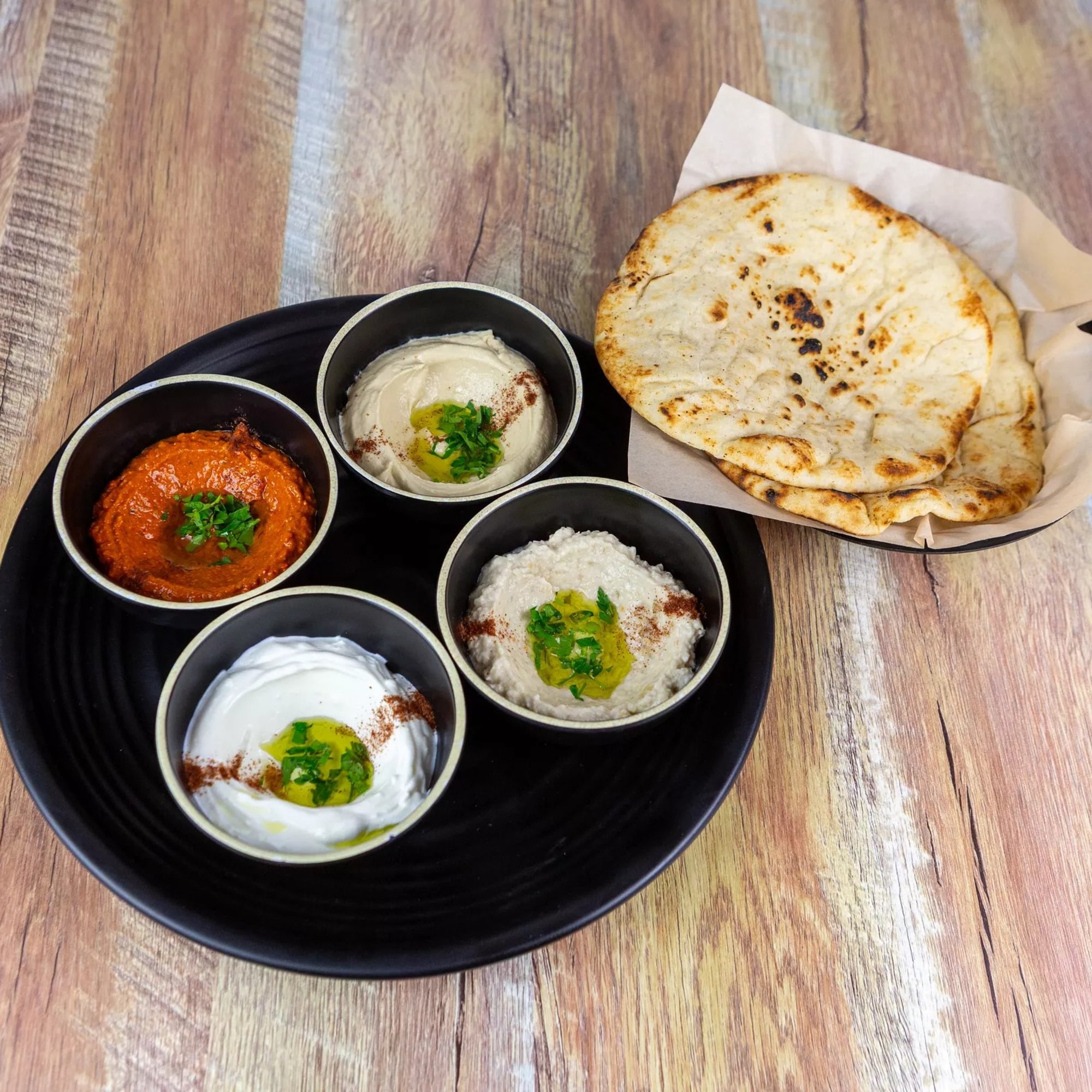 Sharing mezze platter