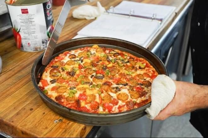 Mediterranean (Meat & Veggie) Pizza