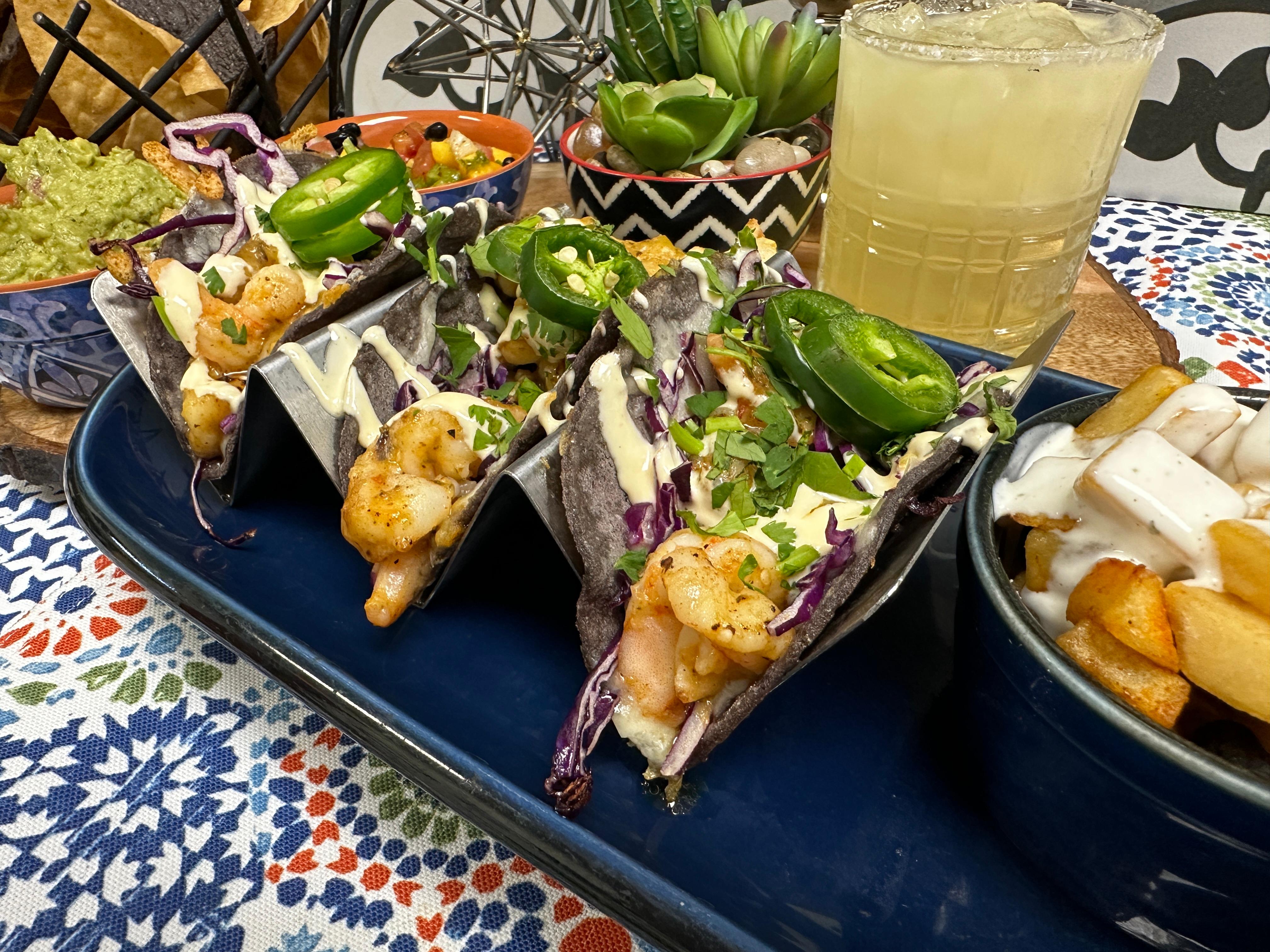 HAWAIIAN SHRIMP TACOS