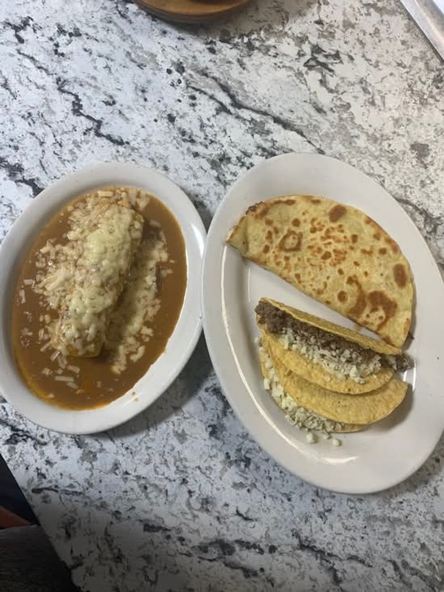 #14-One Cheese Quesadilla, Two Tacos and One Enchilada