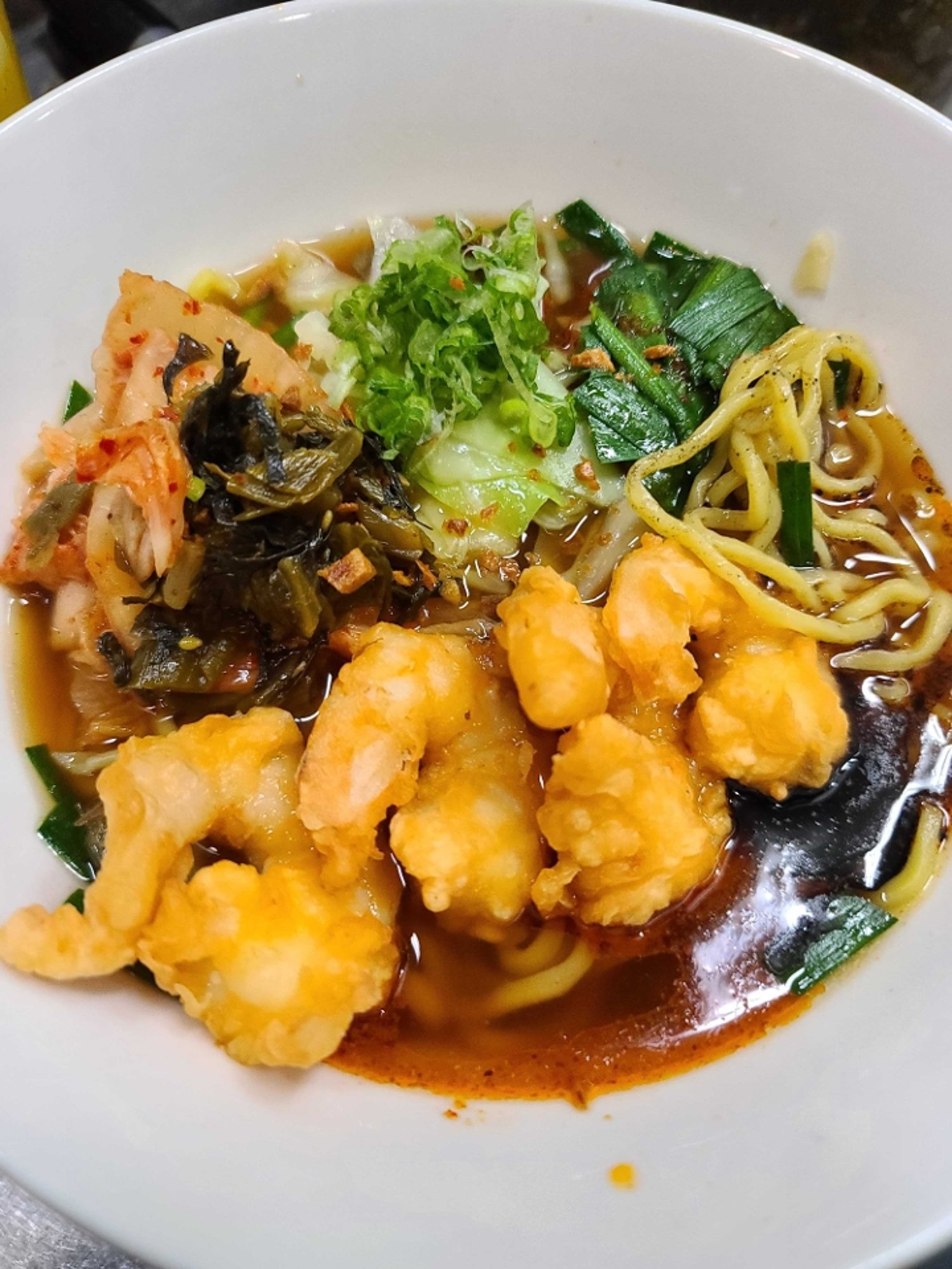 Panko Shrimp Kimchi Ramen