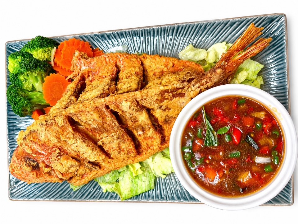 Crispy Basil Red Snapper 🌶