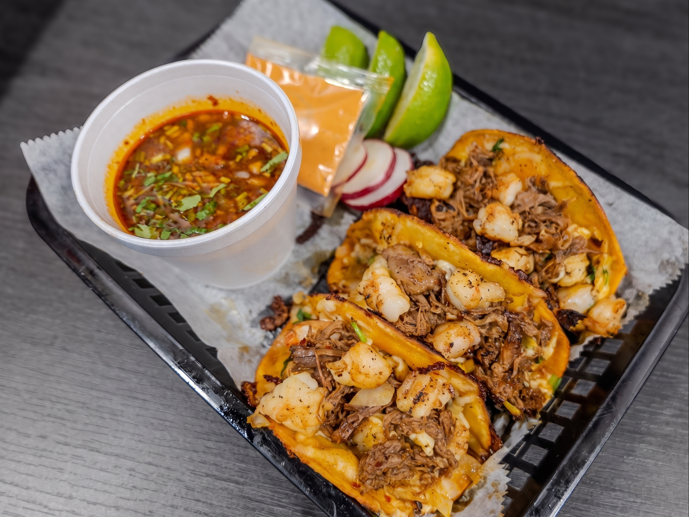 Surf & Turf Birria Tacos