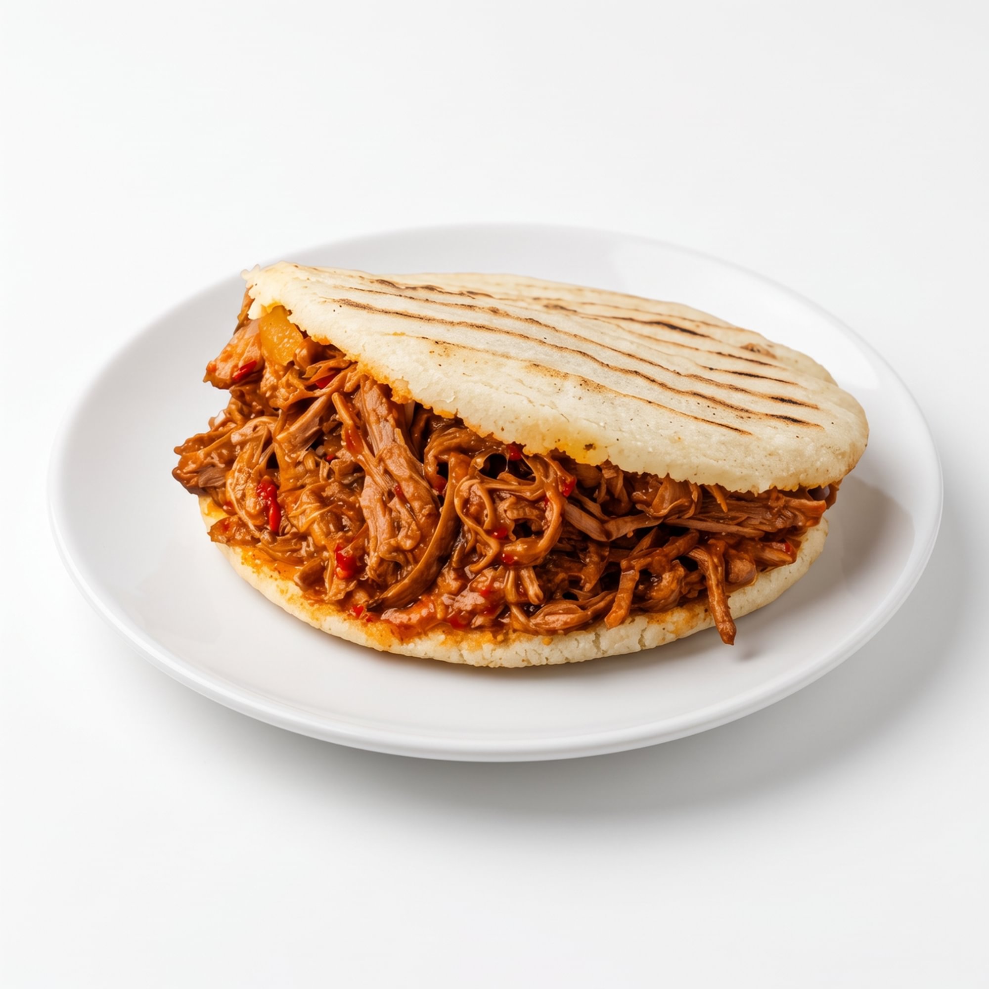 Carne Mechada Arepa