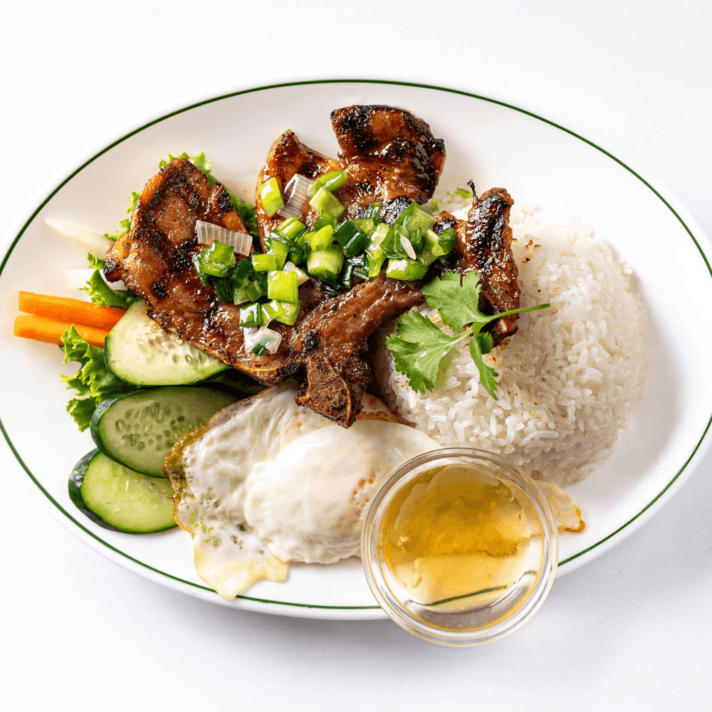 Pork Chop with Fried Egg & Rice/Cơm Sườn & Trứng Chiên