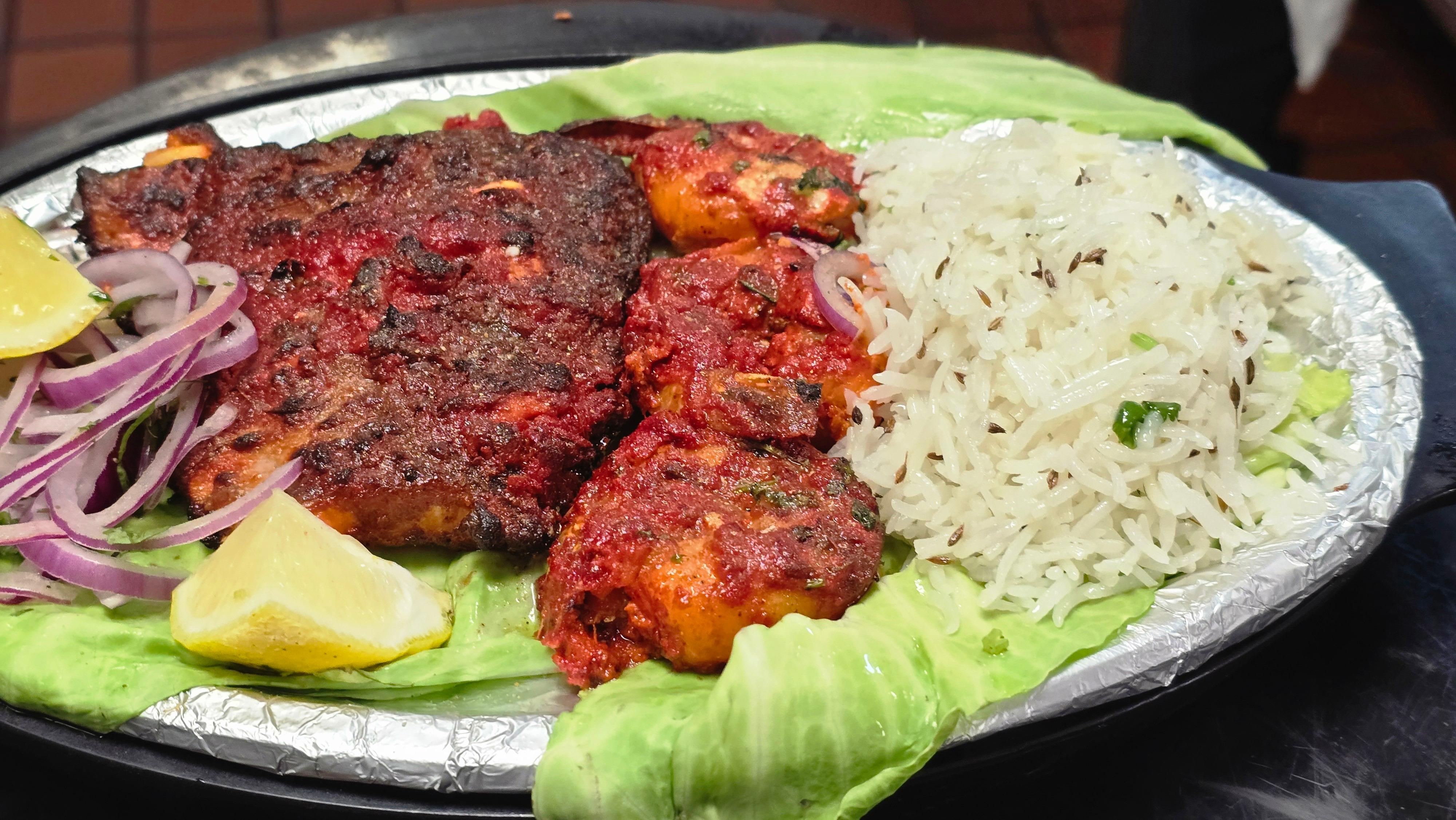 Tandoori Salmon & Shrimp Platter