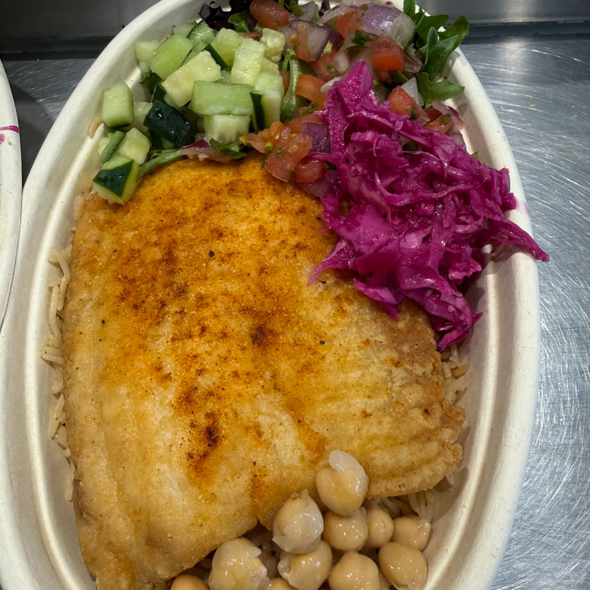 Fish Fry Rice Plate