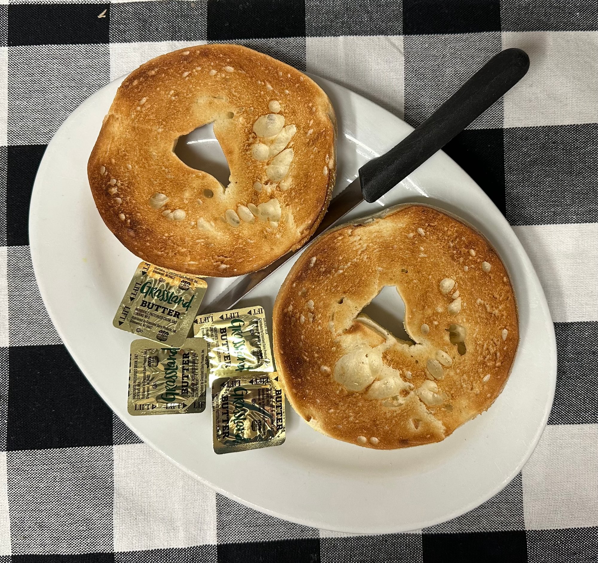 Toasted Bagel With Butter (Side)