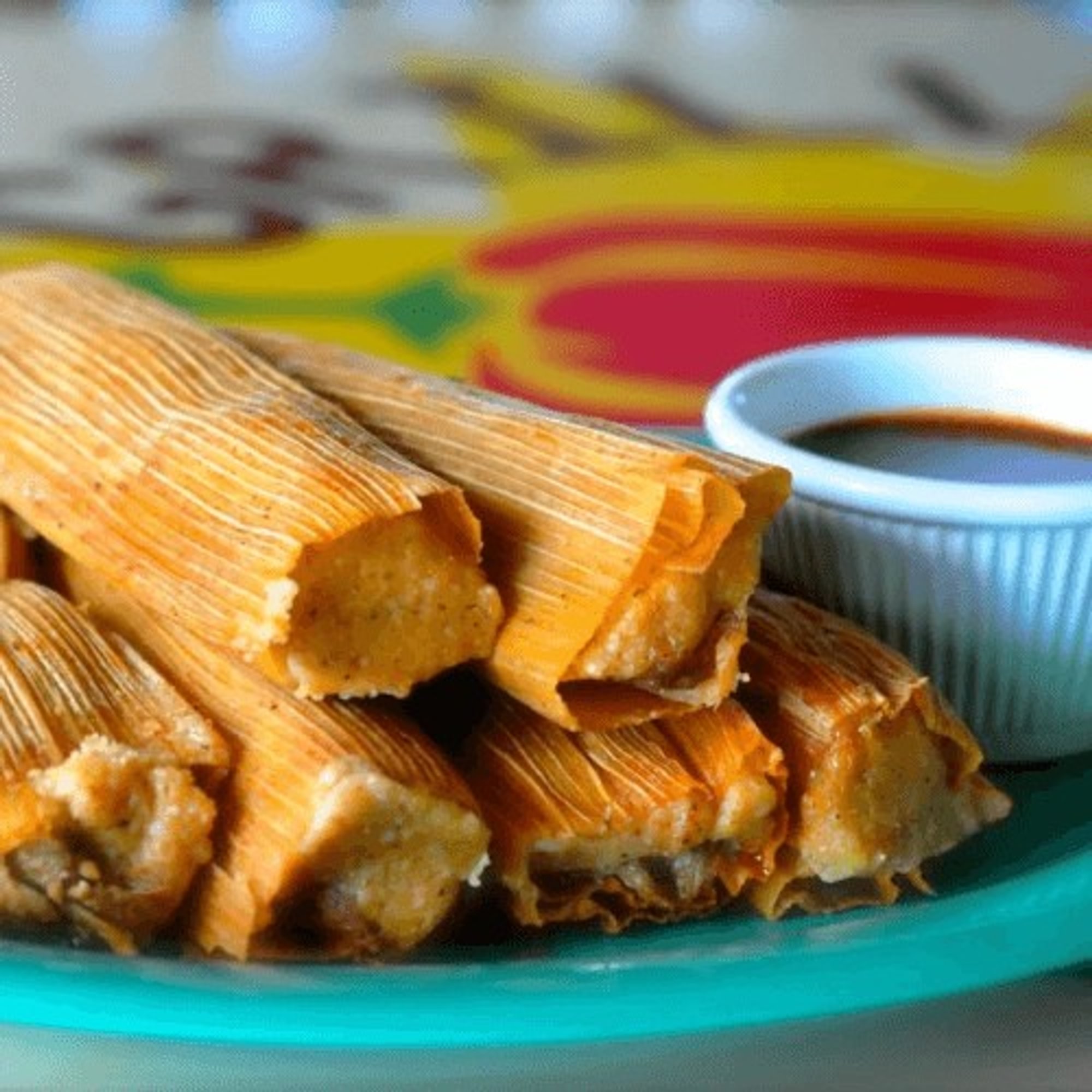 Platter of Three Famous Tamales
