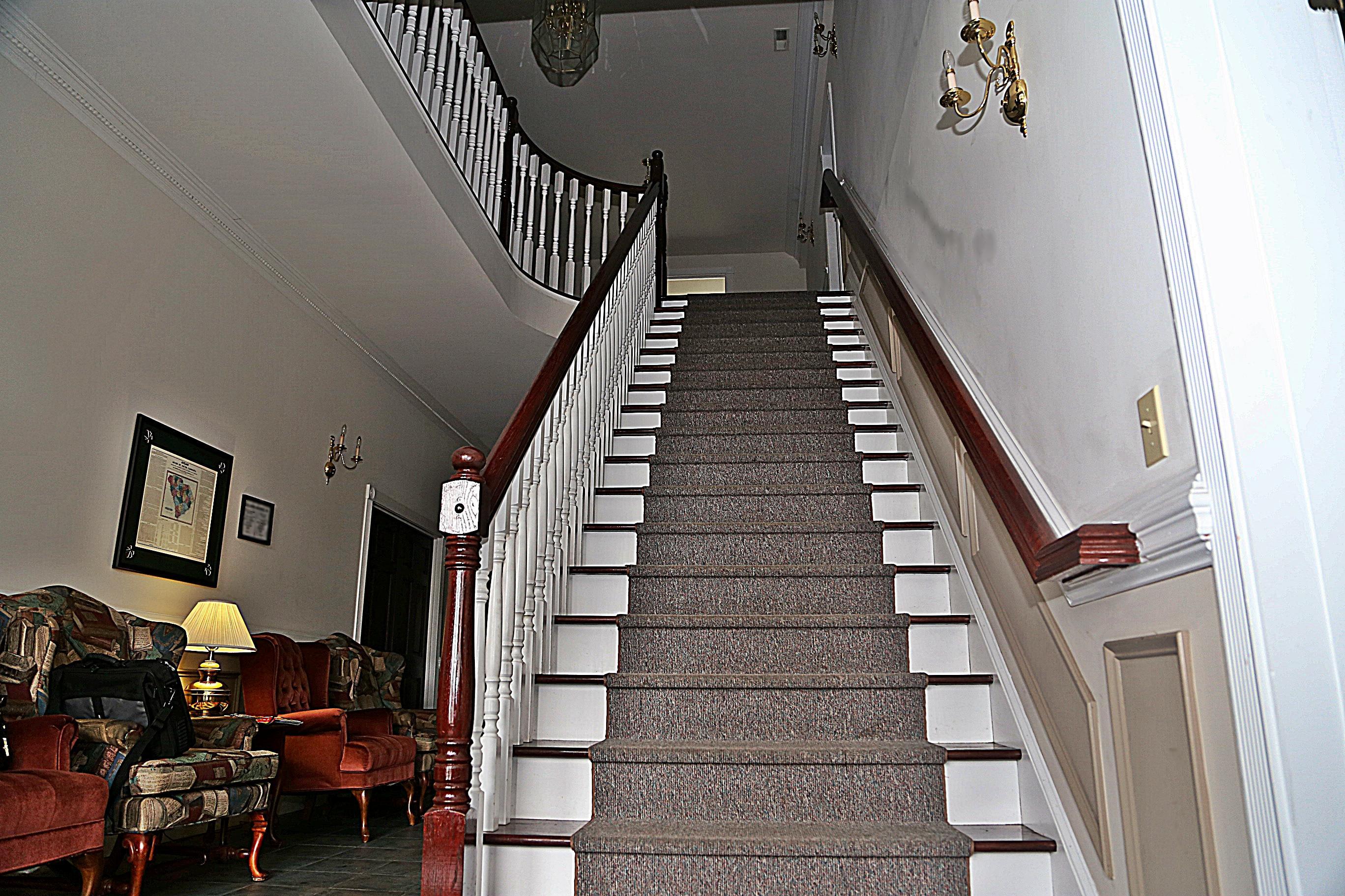 My office is located at the bottom of these stairs, just to the left if you're looking up them.