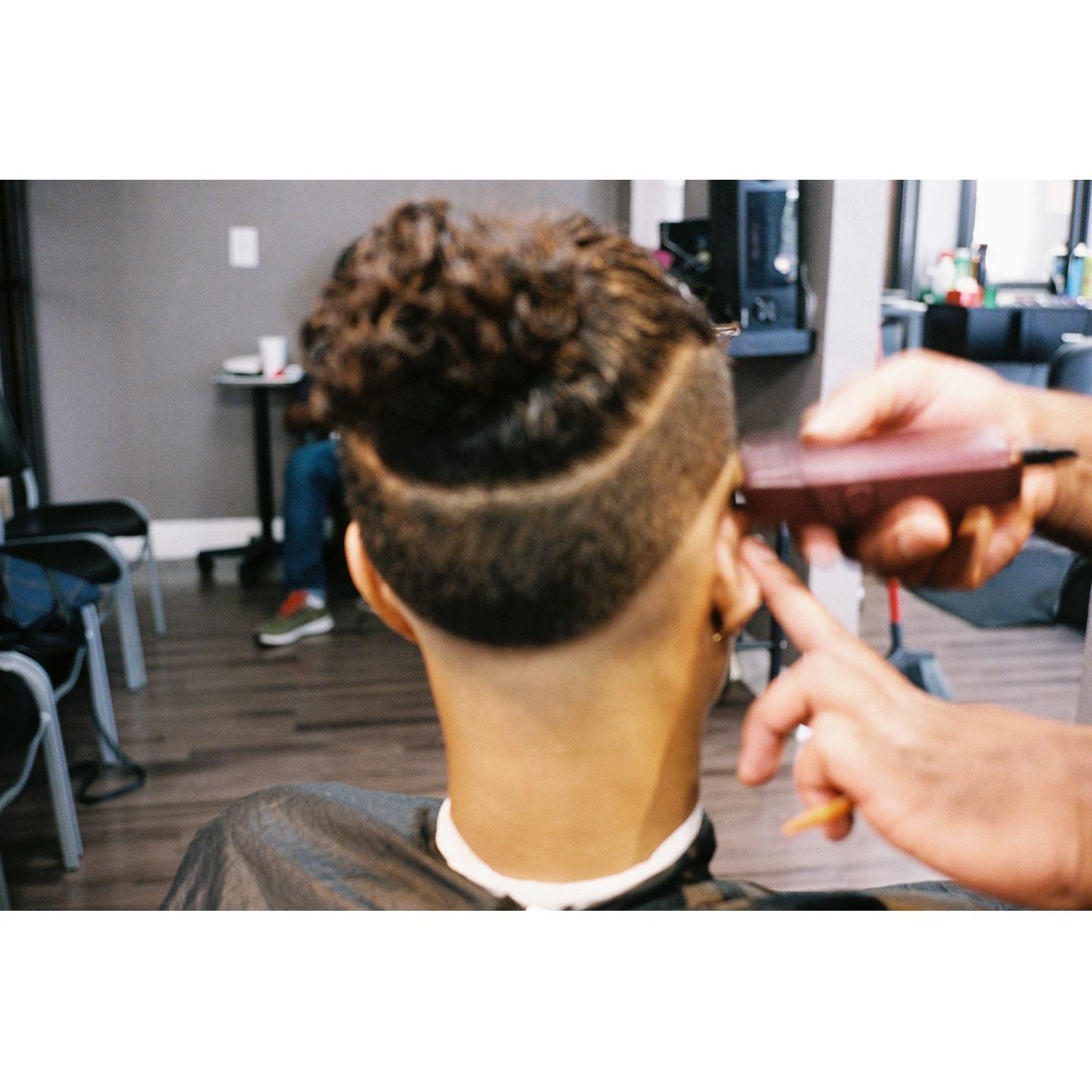 Aces &amp; Eights Barber Shop Logo