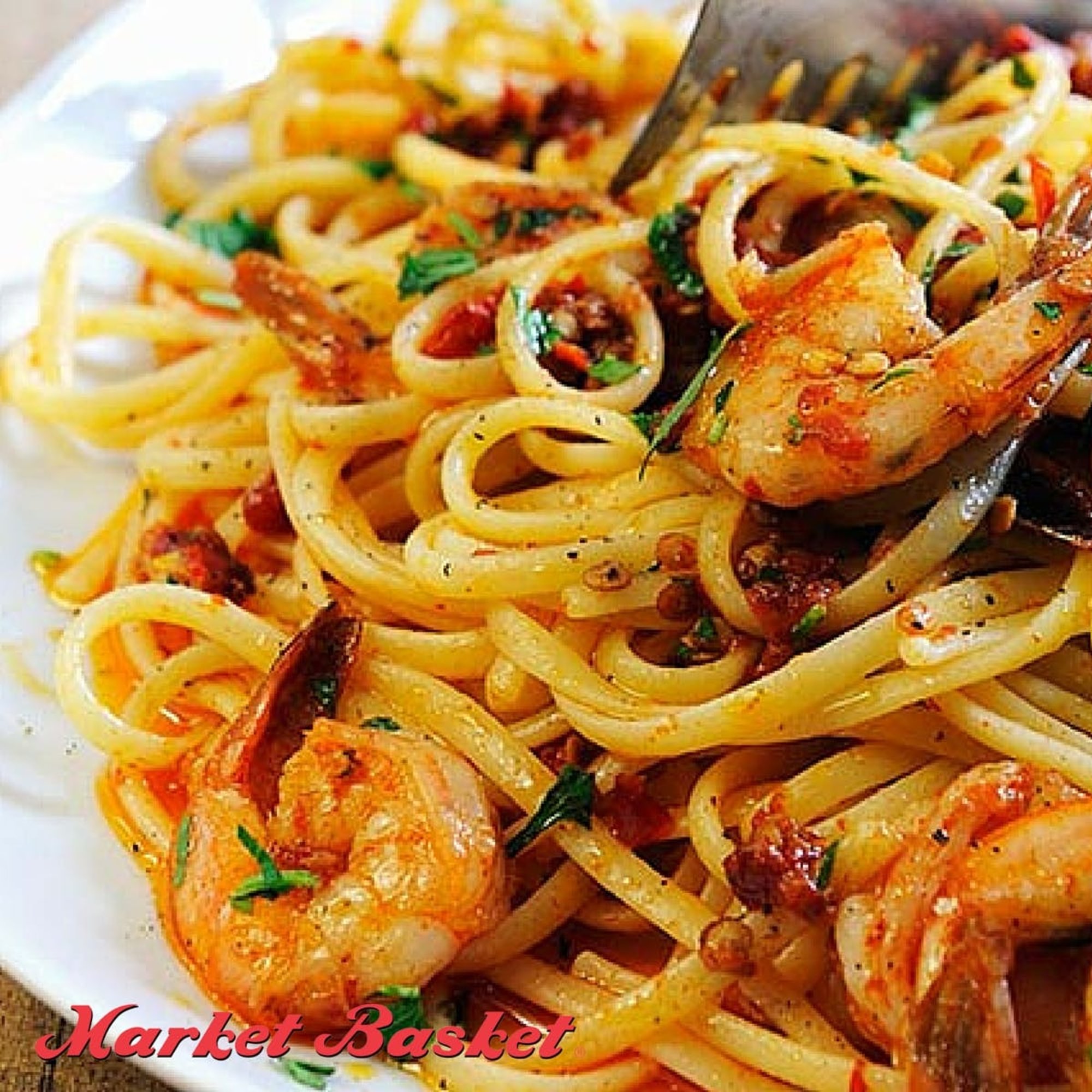 Pasta with Shrimp Marinara Sauce