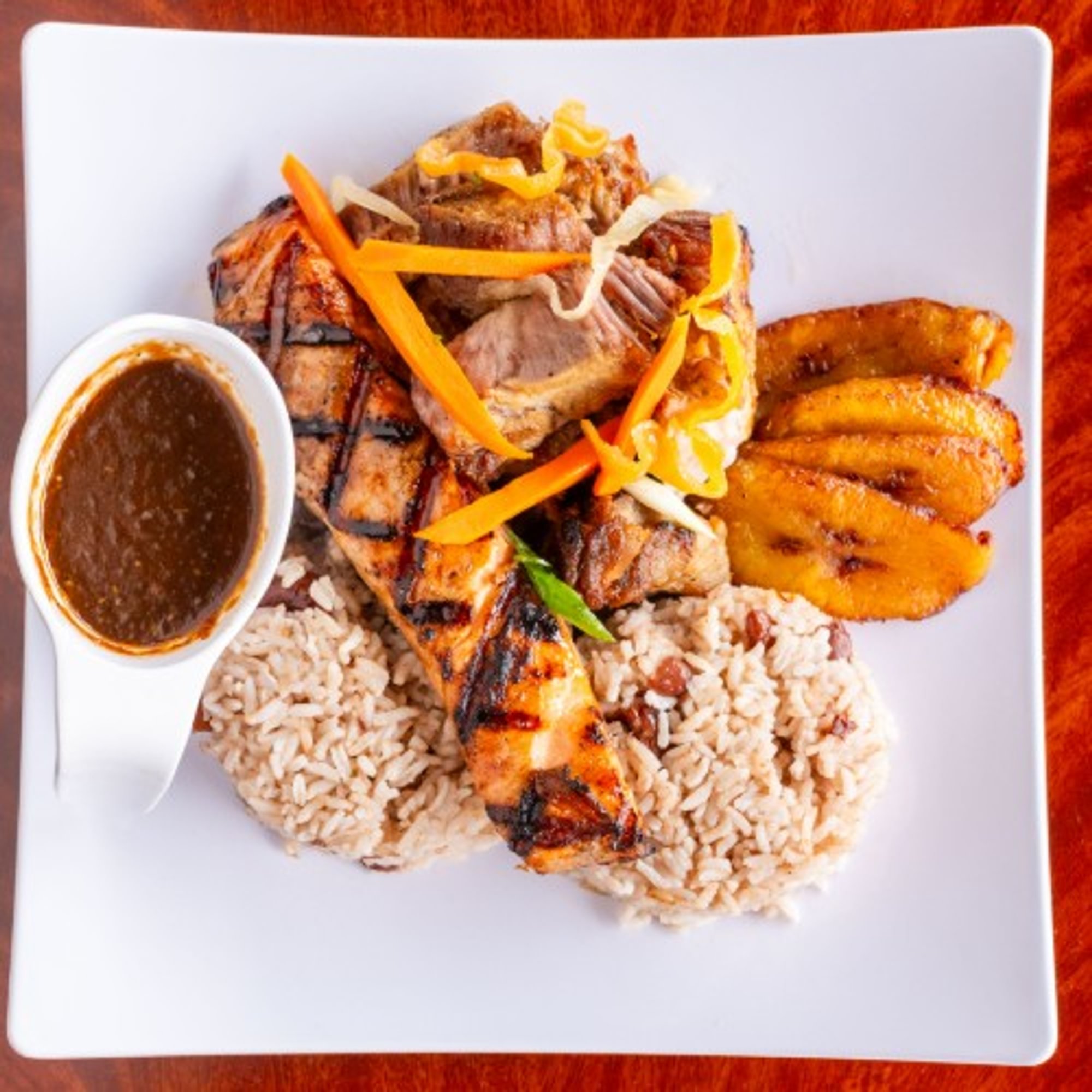 #4. Jerk Pork & Jerk Salmon Combo