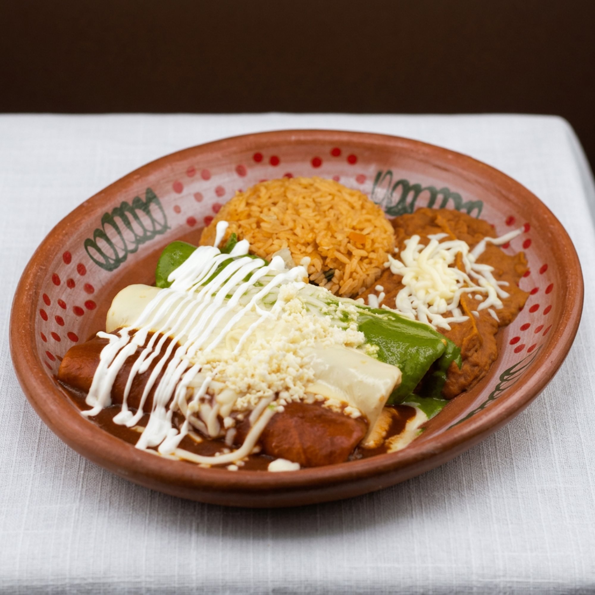 Enchiladas Bandera (Flag-Style Enchiladas)