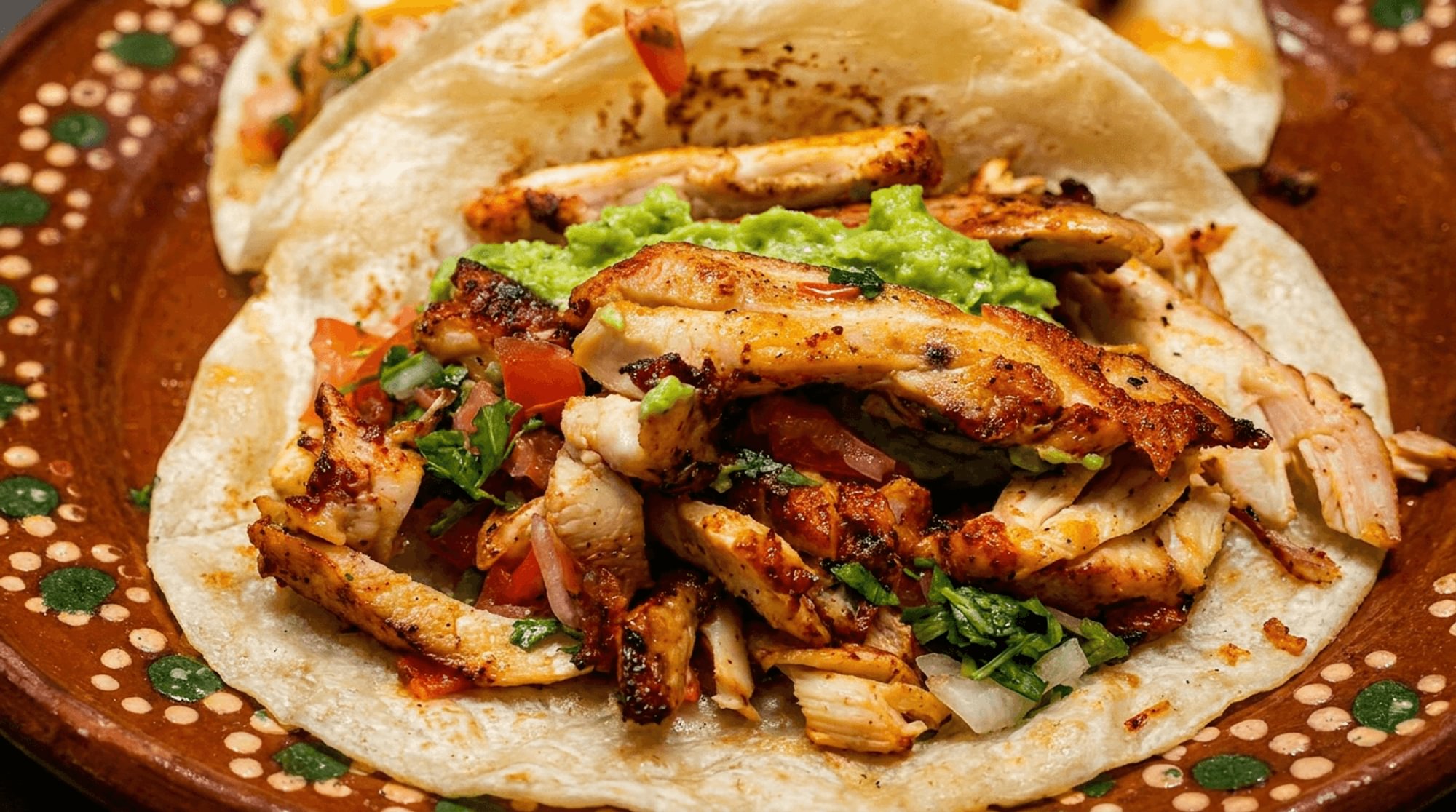 Pollo asado taco
