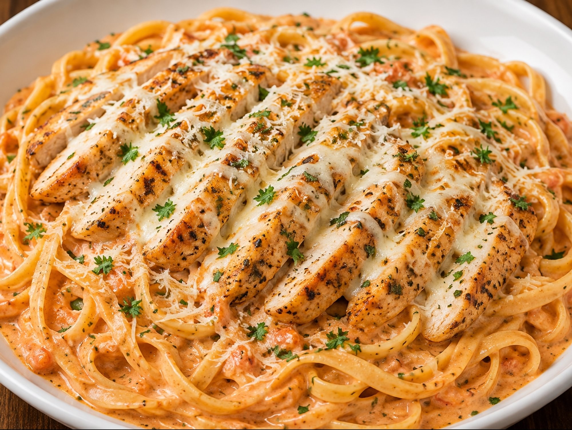 CHICKEN ALLA ROSA FETTUCCINE
