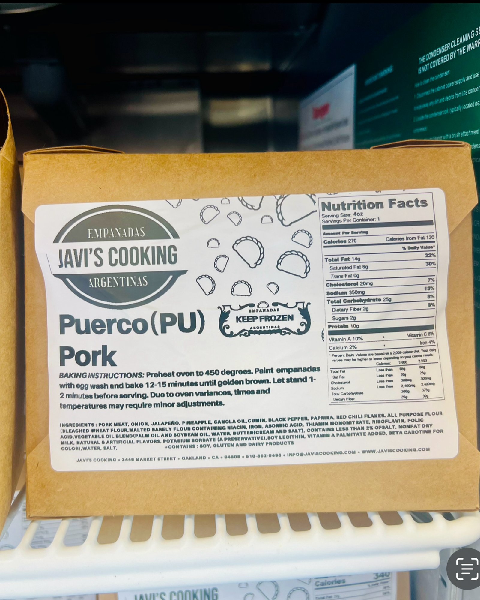 PUERCO-PU (4pack) frozen empanadas