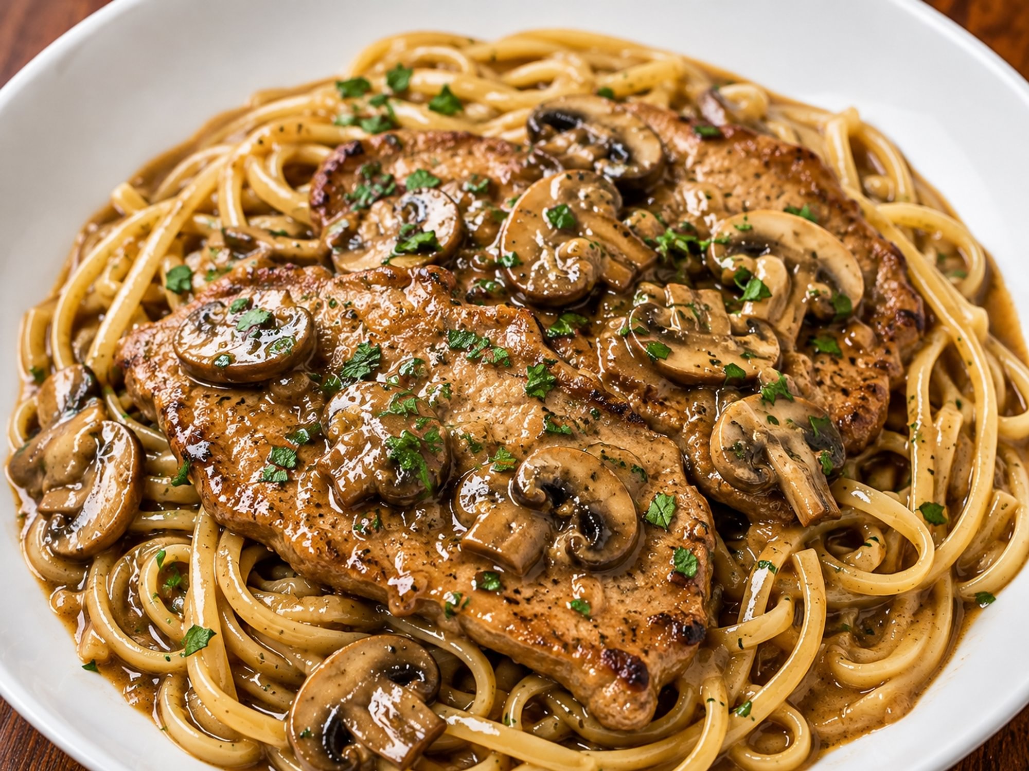 VEAL MARSALA LINGUINE