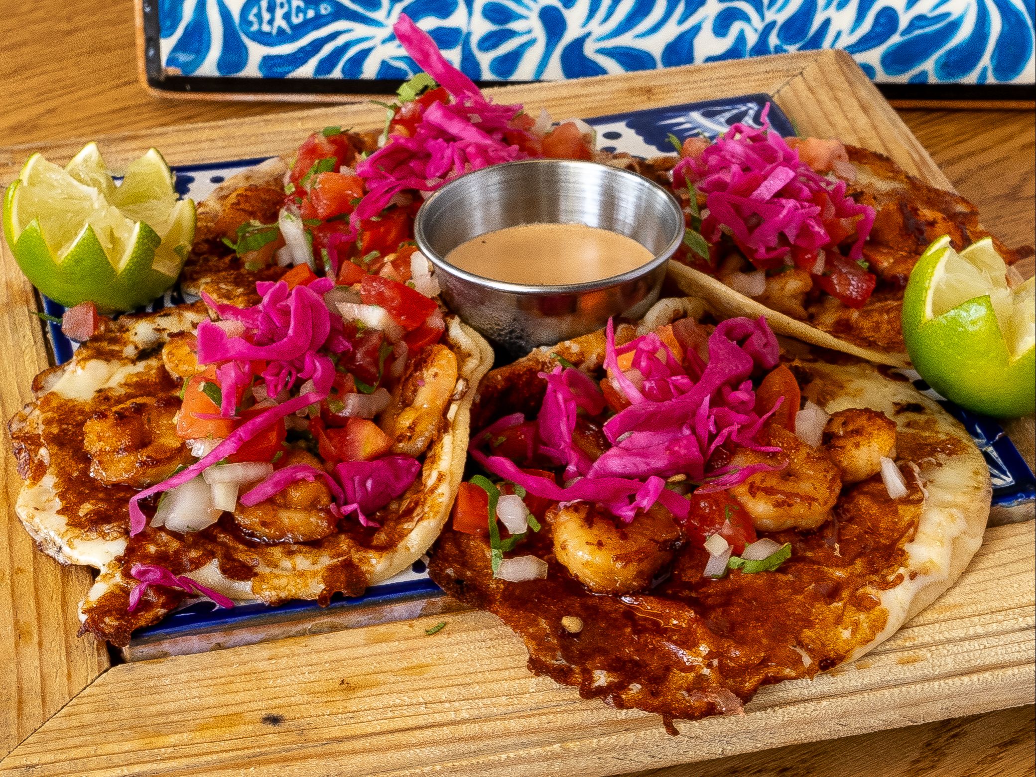 Shrimp (Camarón) Tacos al Queso