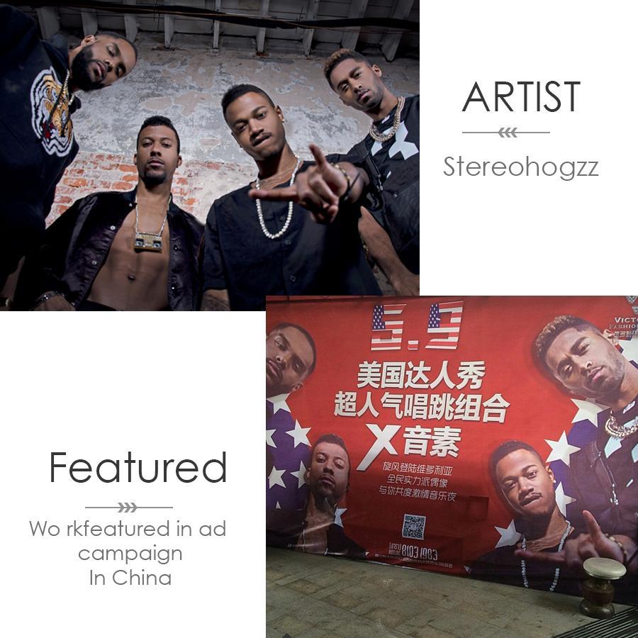 A photo from a artist shoot was used for their ad campaign in China. 