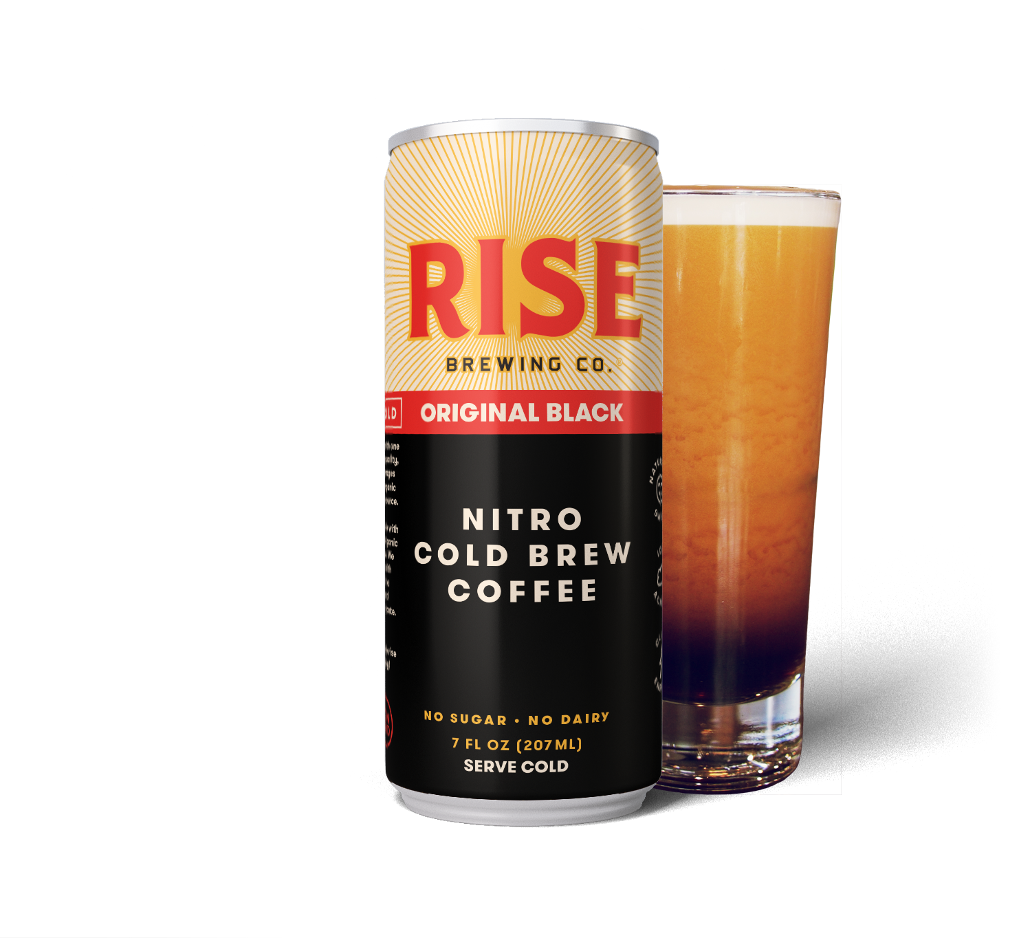 Rise Original Black Nitro Cold Brew Coffee 7oz