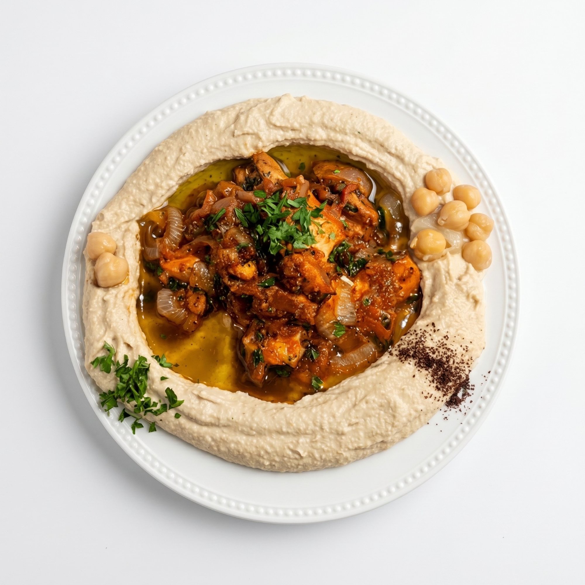 Octopus Over Hummus