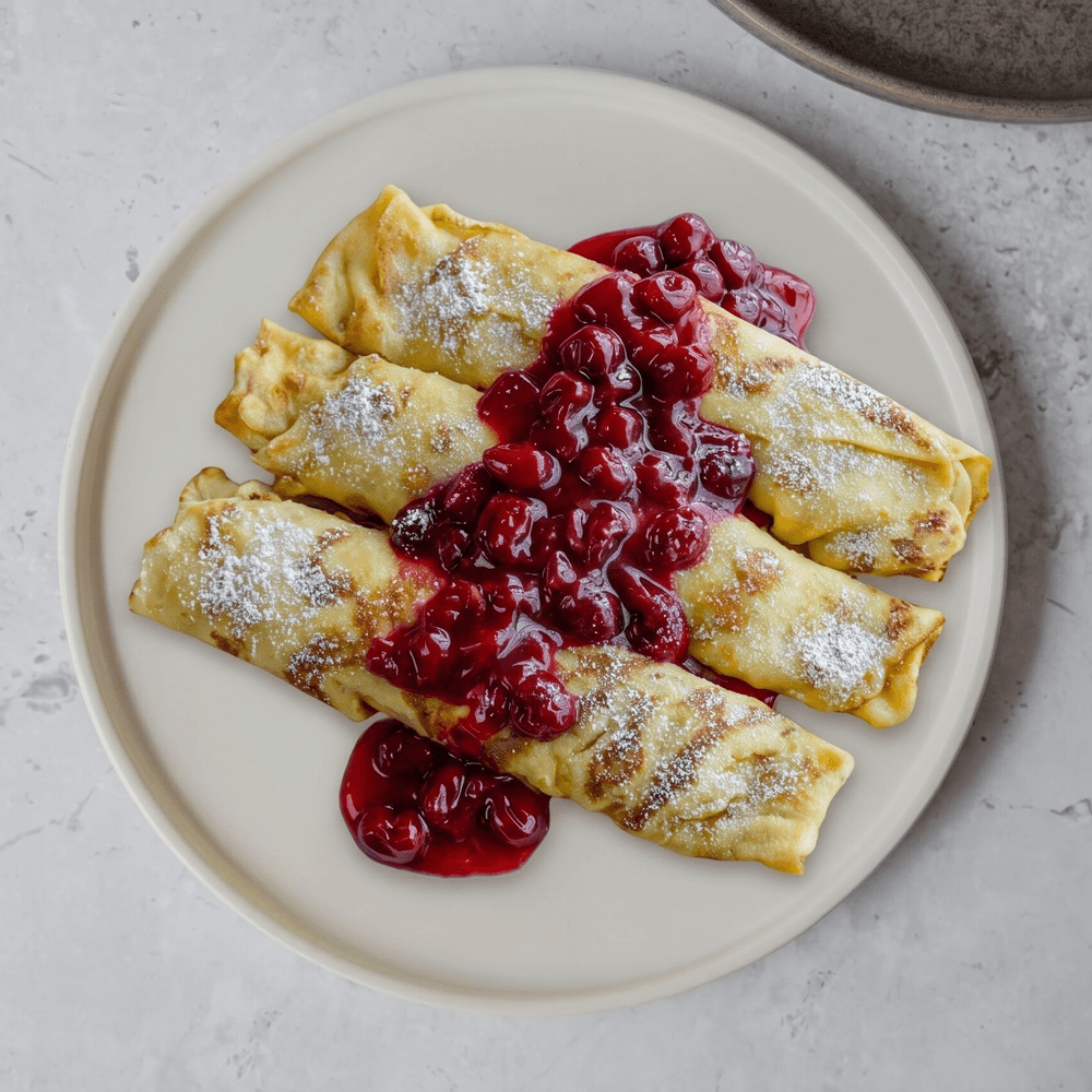 Cherry Kijafa Crepes