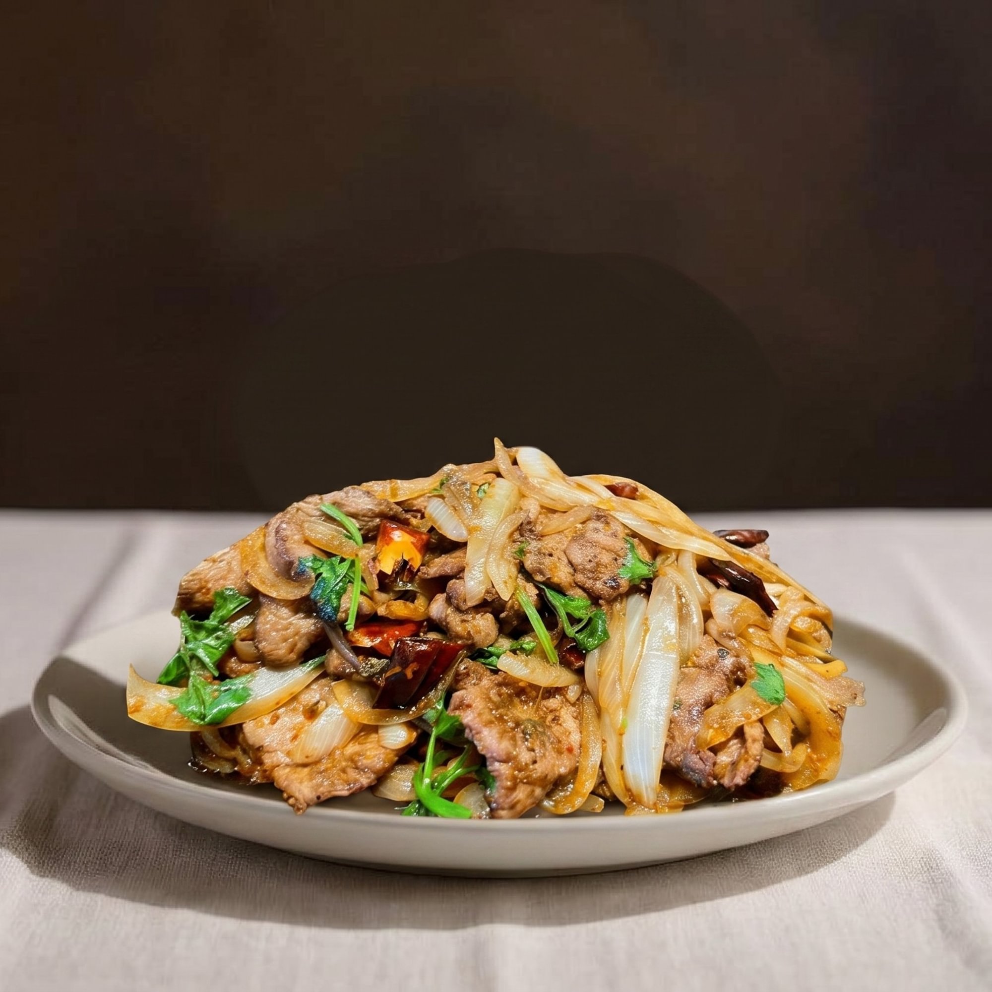 Cumin (Stir-fried with Onion & cilantro) / 孜然洋葱香菜炒肉