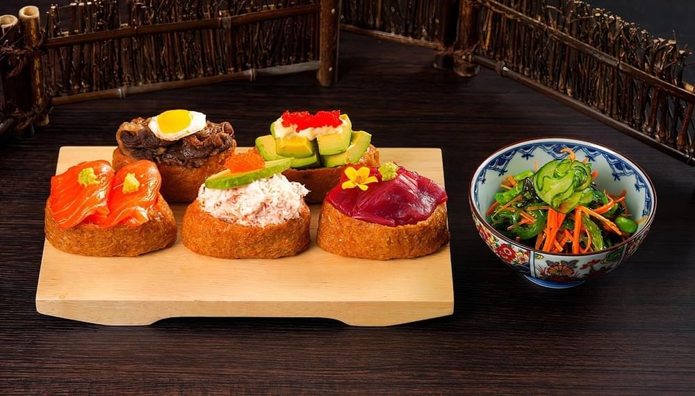 5pc Inari Set (+ Housemade Seaweed Salad)