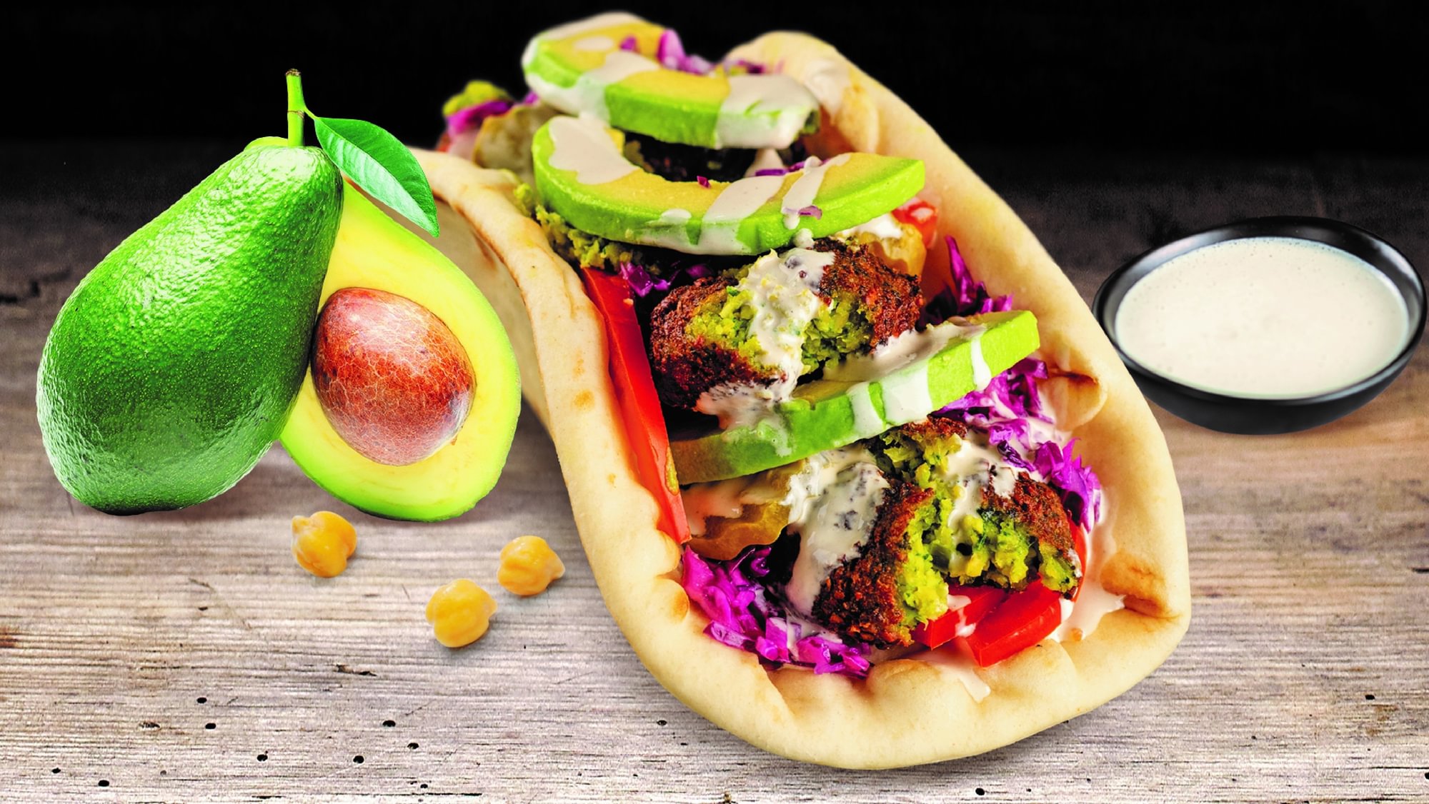 Falafel Avocado Wrap