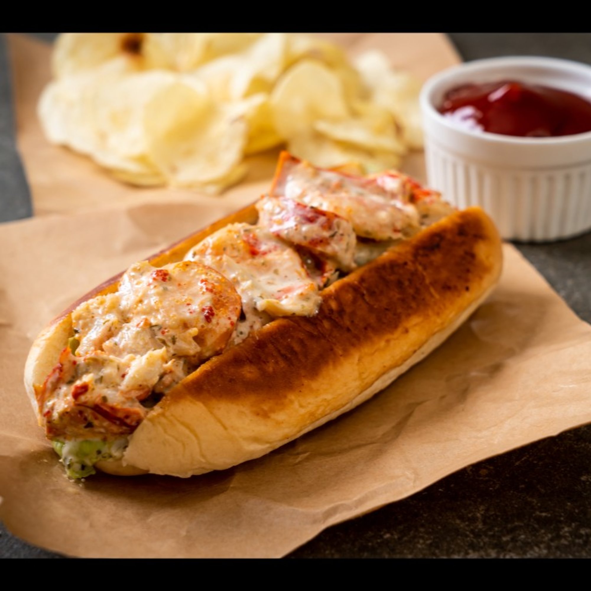 Shrimp parmigiana hero