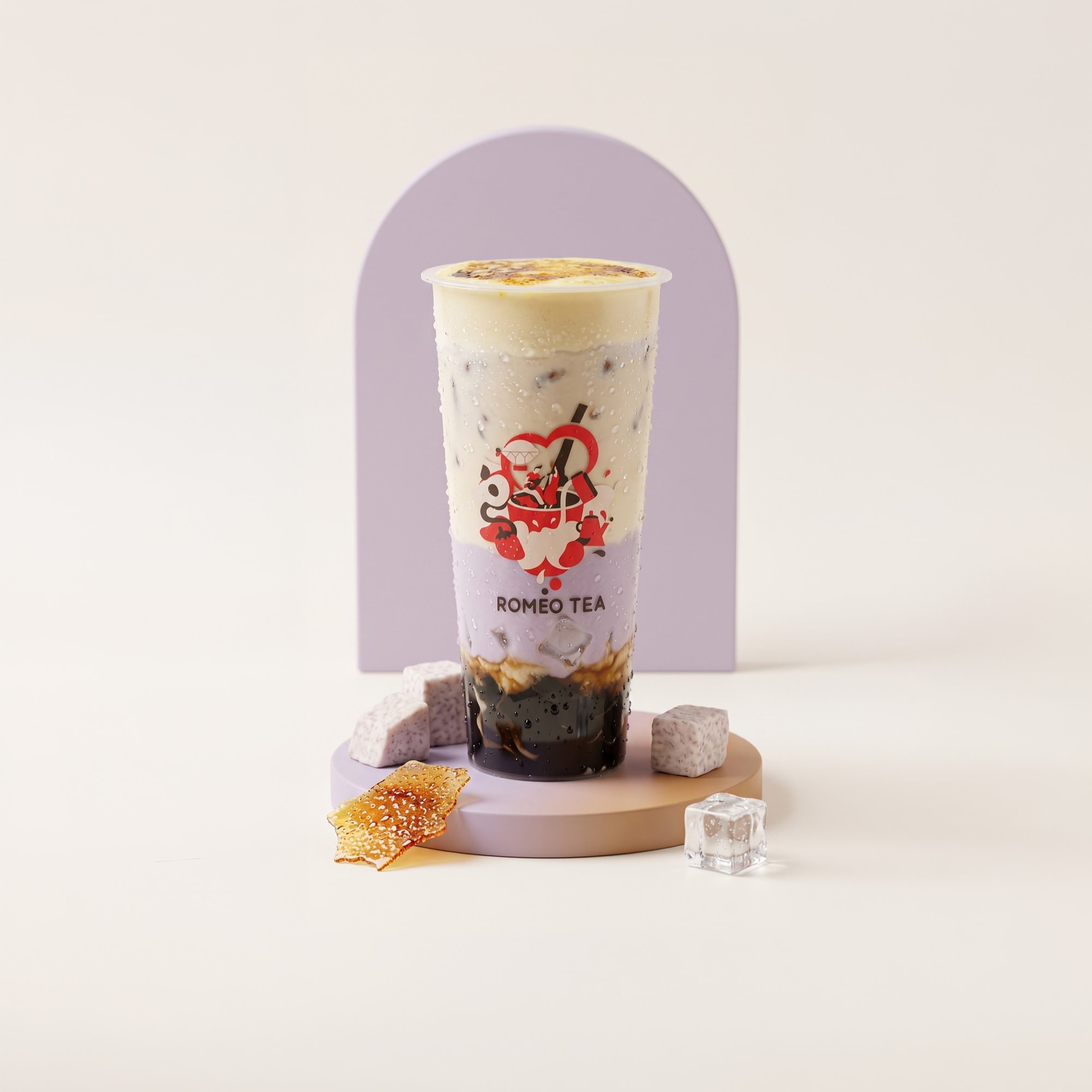 Crème Brûlée Taro Milk Tea