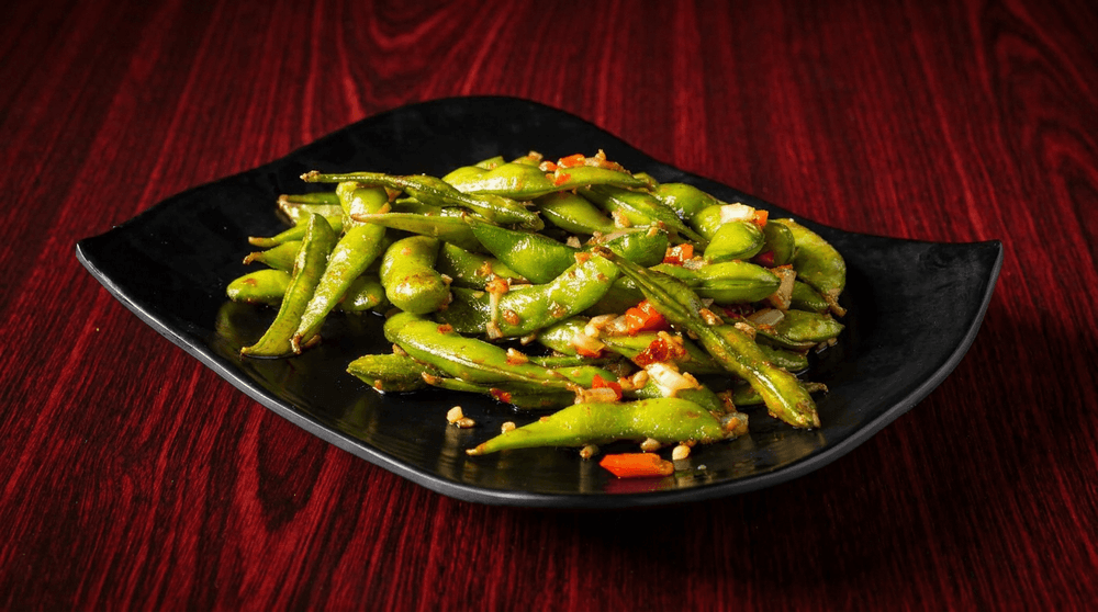 Spicy Garlic Edamame