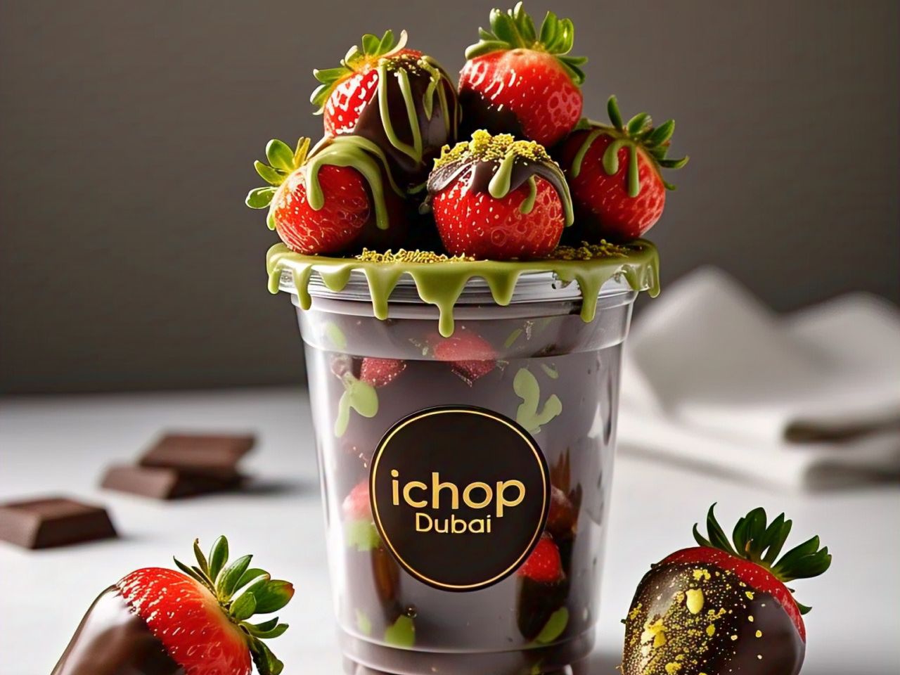 Dubia strawberry chocolate cup