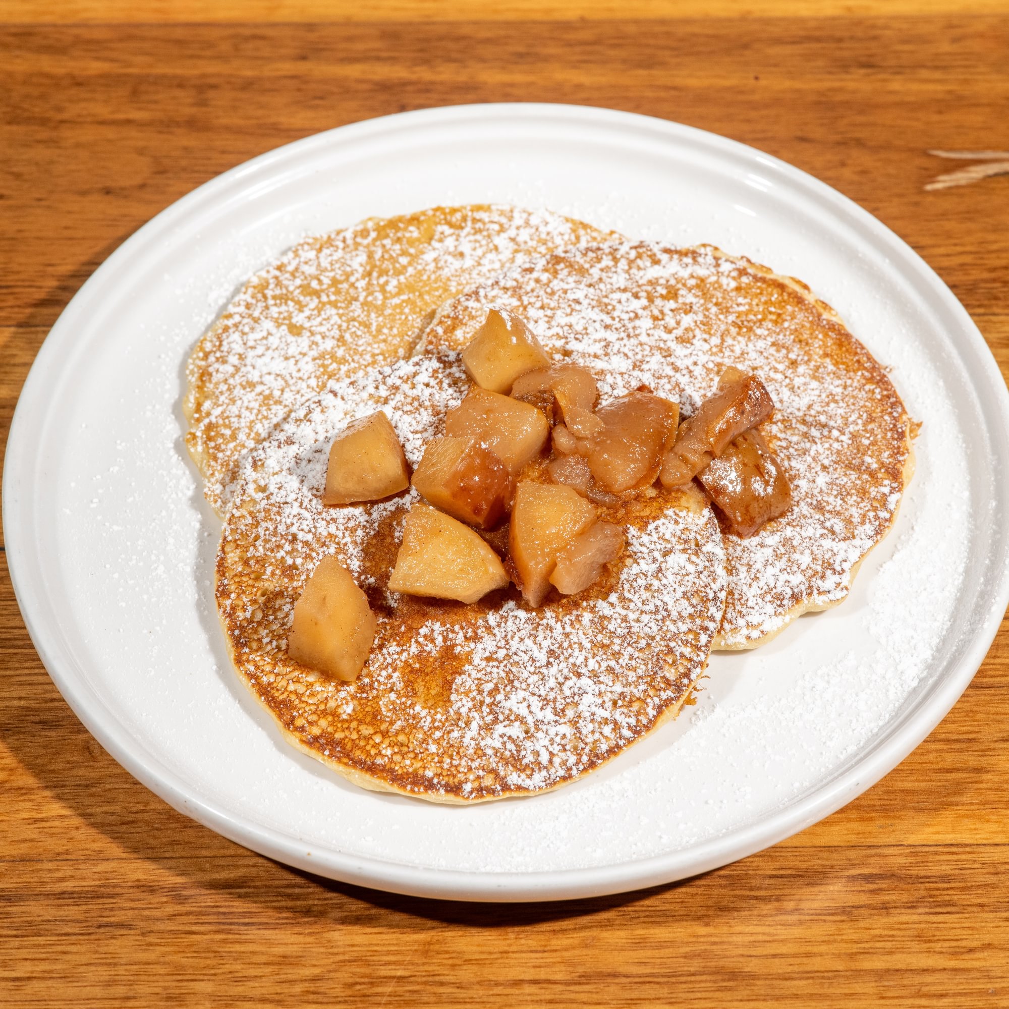 Buttermilk Pancakes with an Apple Pear Topping
