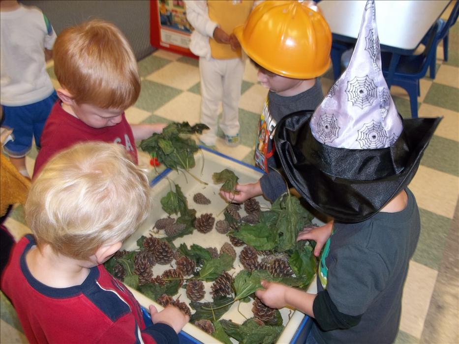 young science explorers in our Discovey Preschool class
