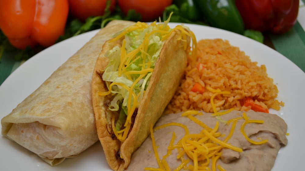 #8 Beef Burrito and Beef Taco Combo