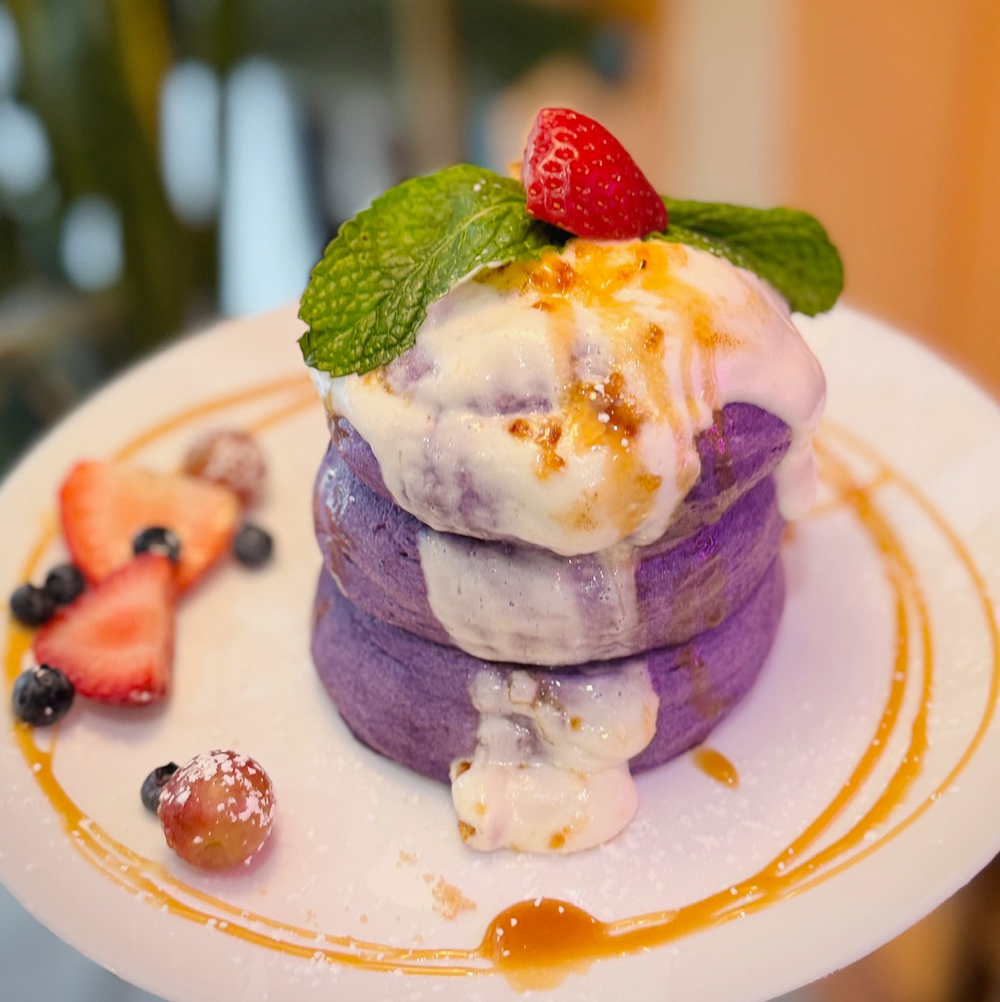Ube Creme Brulee Pancakes