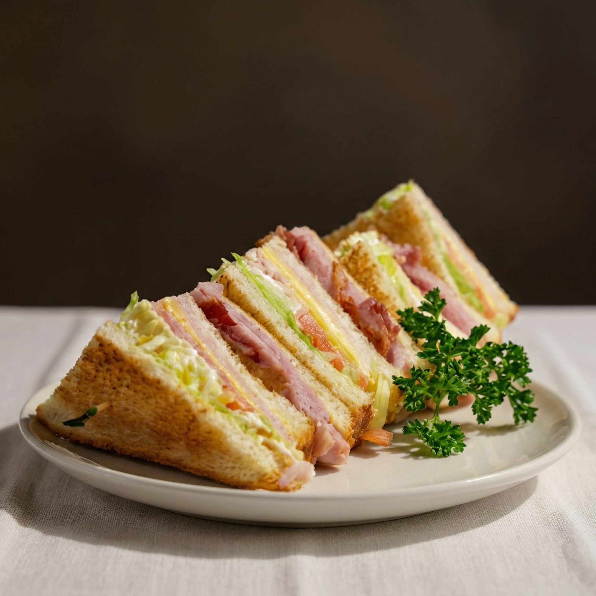 Club Sandwich with French Fries