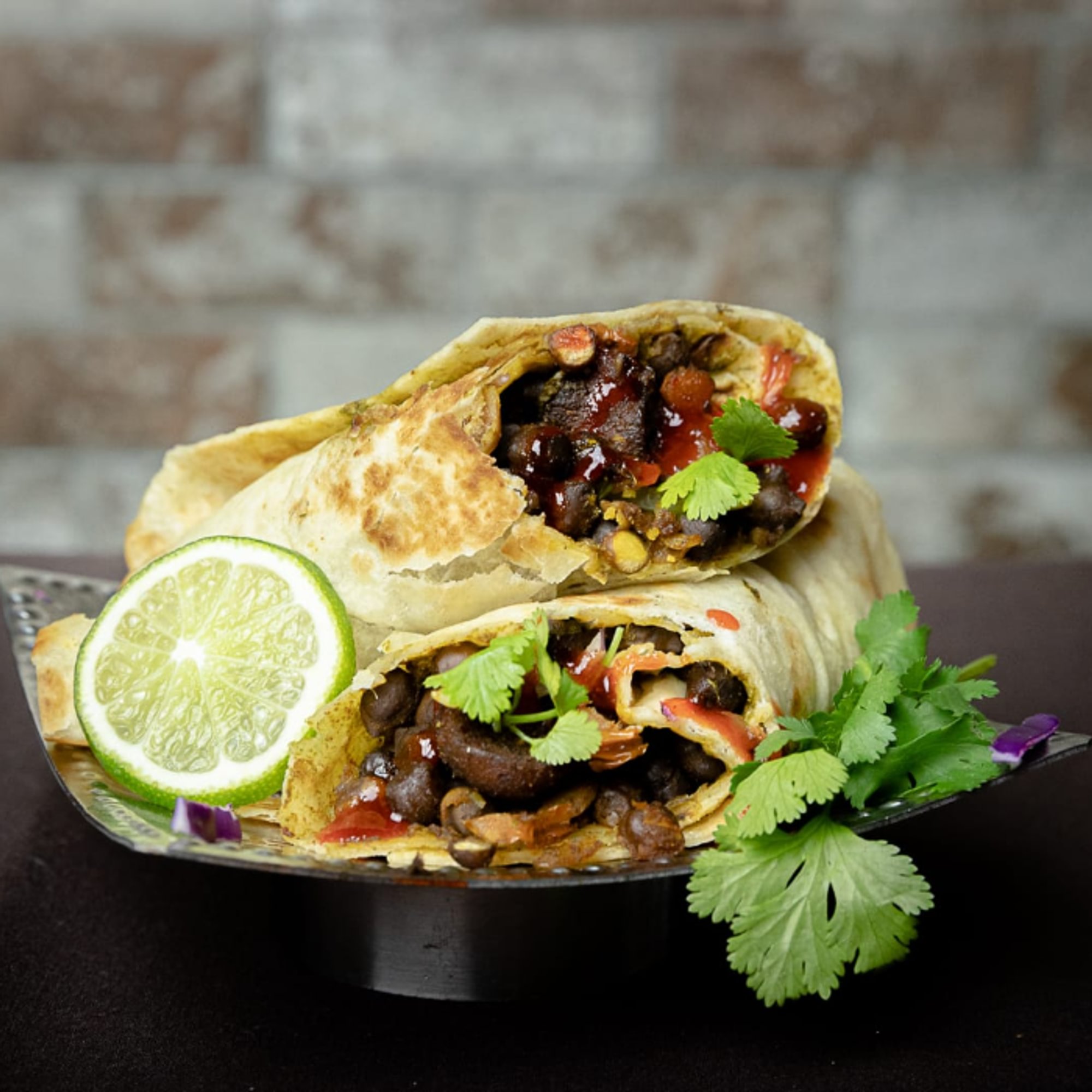 Chana Masala Kati Roll