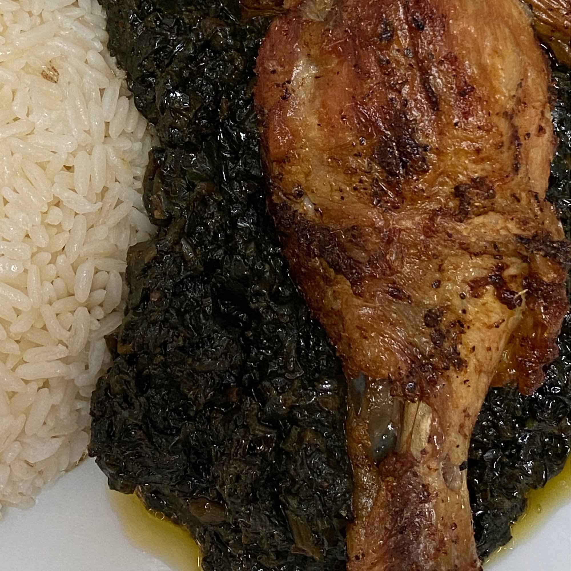 Potatoes Green or Spinach & Rice