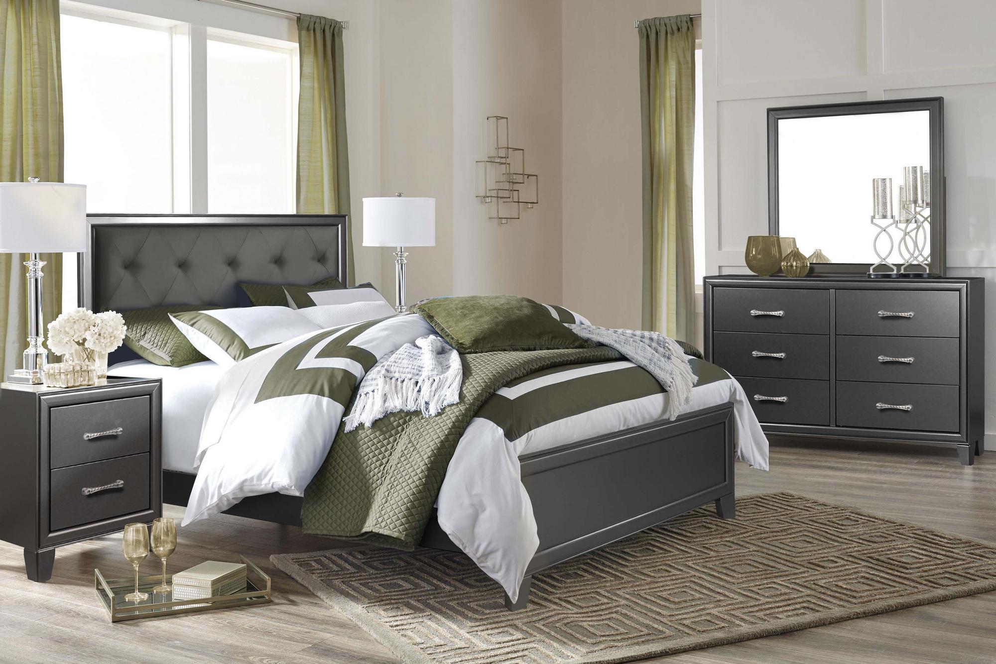 Monaco Queen Bed w/ Dresser, Mirror, & Nightstand